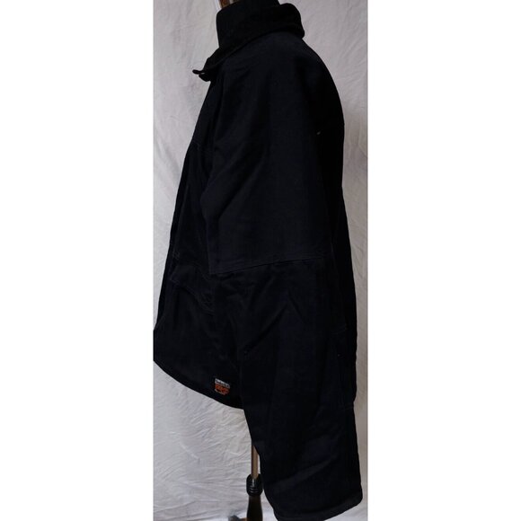 Timberland Pro Series Men XXL Black Lined Corduroy Collar Full Zip Canvas Coat - Picture 9 of 16